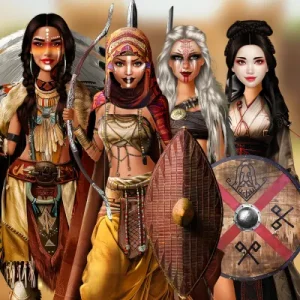 لعبة تلبيس فتيات المعركة